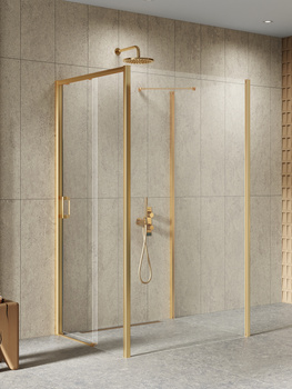 Kabina prysznicowa 120x90x200 Złoty 6 mm – PRIME GOLD BRUSHED K-3962 z powłoką Active Shield 2.0 | Szczotkowanie