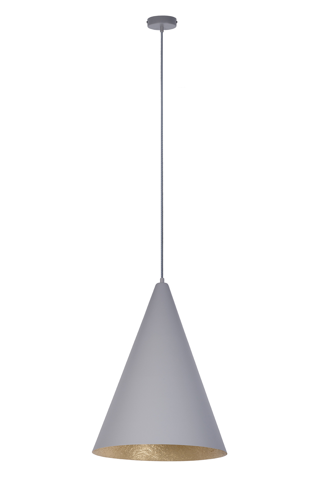 Lampa wiszca Vesuvio szaro/zota (35cm) 1xE27