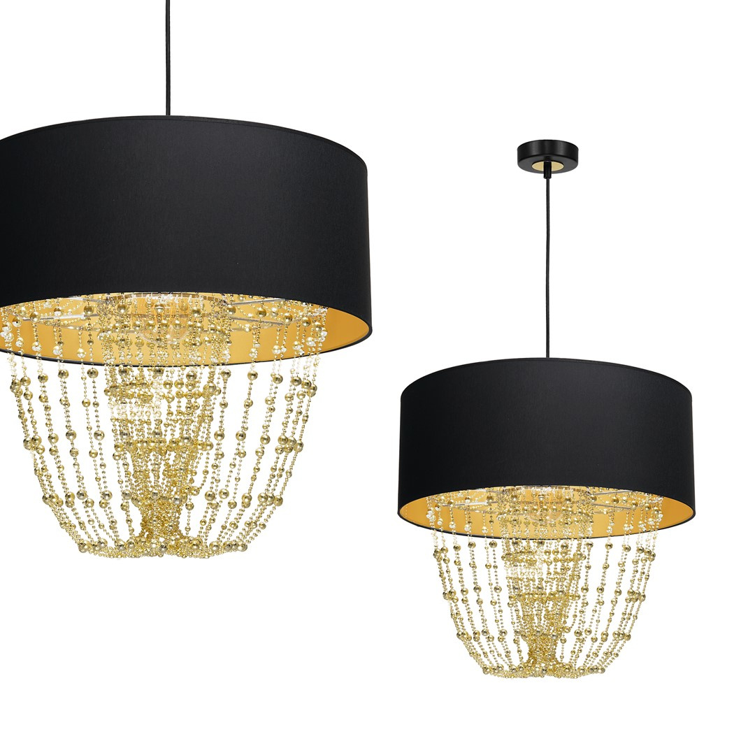 Lampa wiszca ALMERIA BLACK/GOLD 1xE27