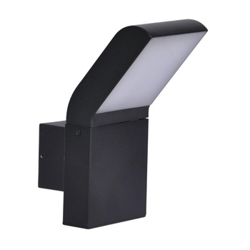 Czarna, nowoczesna, ogrodowa lampa elewacyjna LED K-8146 z serii VIDAR
