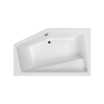 Vesper wanna narożna 160X100 cm lewa, bialy połysk