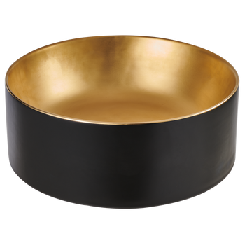 UMYWALKA NABLATOWA KOS INVENA TREND 42 CM, OKRĄGŁA CZARNO ZŁOTA