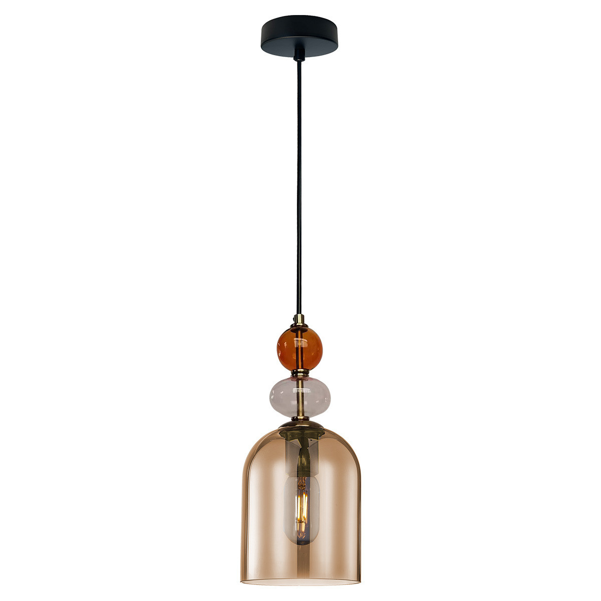 Lampa wisząca Tropea bursztynowa 1xE27