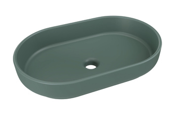Ceramiczna umywalka nablatowa 55cm Zielony Mat RIVER 2 FOREST GREEN MATT UN 55 ( E-6594 ) Comad