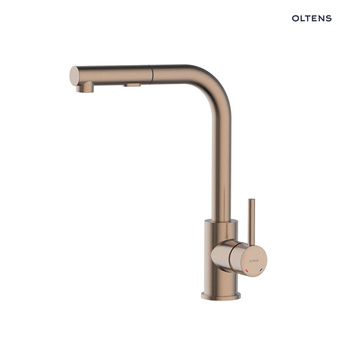 Oltens Myvat bateria kuchenna stojąca z wyciąganą wylewką miedź szczotkowana 35205610