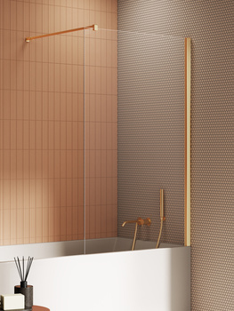 Parawan nawannowy 70x140 Złoty 6 mm – NEW SOLEO GOLD BRUSHED P-0184-WP z powłoką Active Shield 2.0 | Szczotkowanie