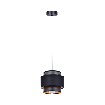 Elegancka lampa wisząca z czarno-złotymi abażurami K-5280 z serii AMOS