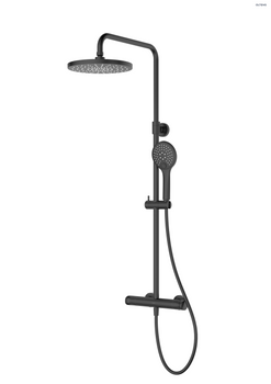 Oltens Vatten zestaw prysznicowy z baterią termostatyczną czarny mat 36505300