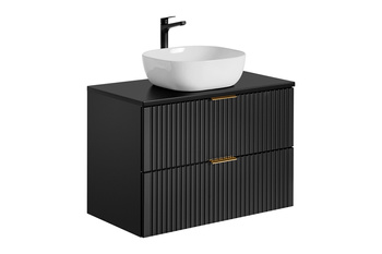Zestaw mebli łazienkowych Adel Black 80cm z umywalką nablatową – SET -ADB B 80 CM SMILE 40