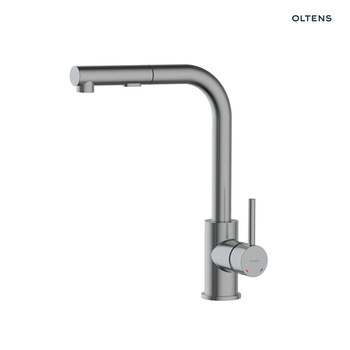 Oltens Myvat bateria kuchenna stojąca z wyciąganą wylewką grafit 35205400