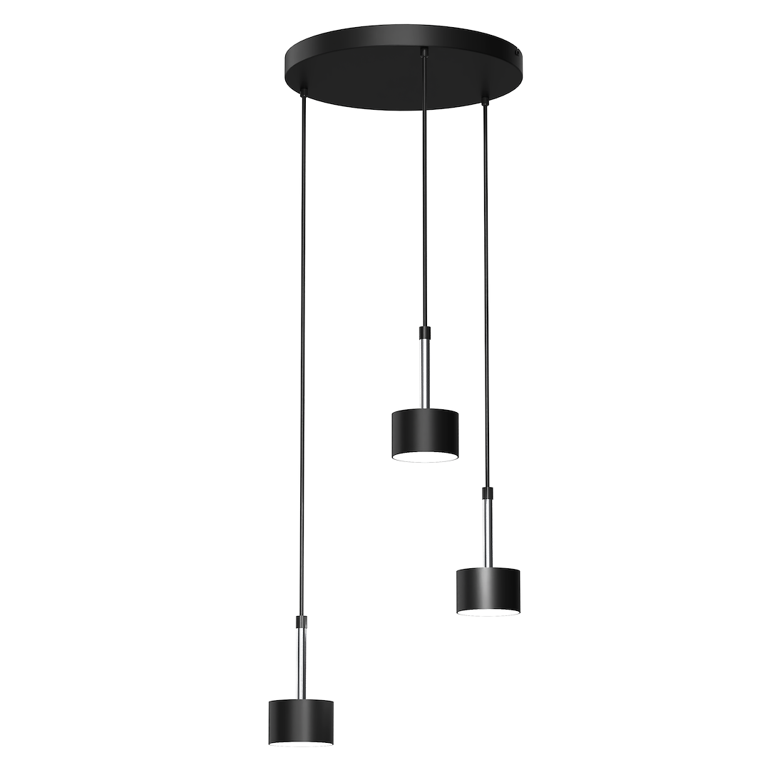 Lampa wiszca ARENA BLACK/SILVER 3xGX53