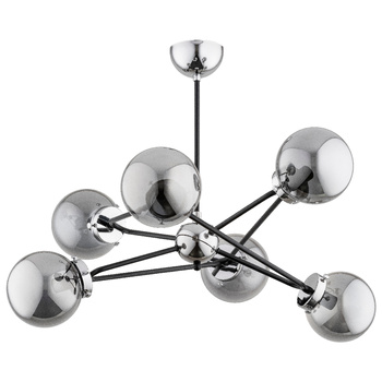 Lampa z sześcioma kloszami RESTO 63058 SREBRNA