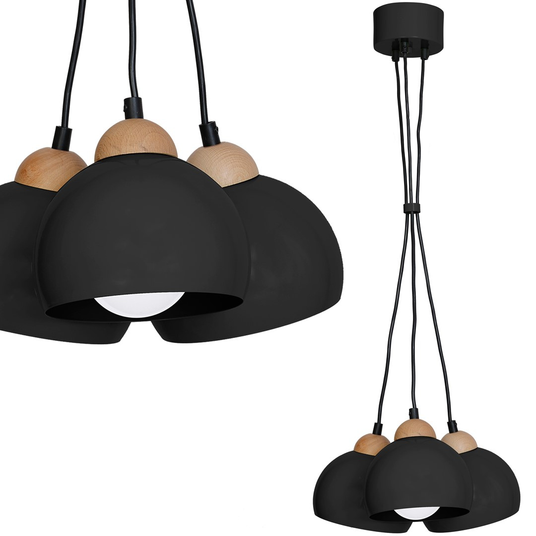 Lampa wiszca DAMA BLACK 3xE27