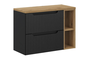 Zestaw mebli łazienkowych Nova Black 80cm z blatem – SET-NOB B OAK 80CM LR