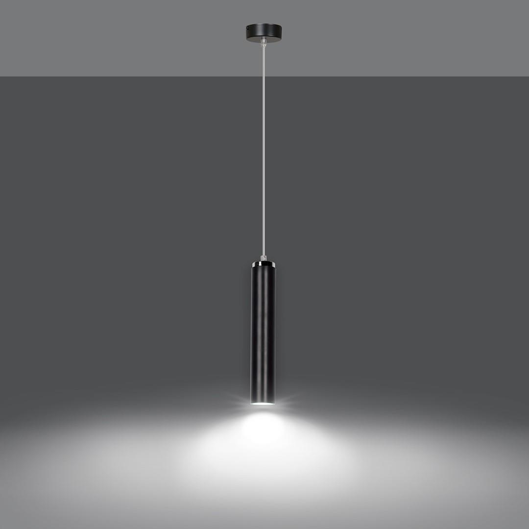 Designerska lampa SPOT tuba 30W GU10 8cm czarny 956/1 LUNA 1