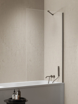 Parawan nawannowy 100x150 Gunmetal 8 mm – NESTA GUNMETAL BRUSHED P-0226 z powłoką Active Shield 2.0 | Szczotkowanie