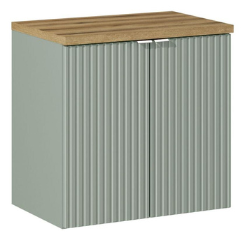 Zestaw mebli łazienkowych Line Reed Green 60cm z blatem – SET-LRG B OAK 60CM D