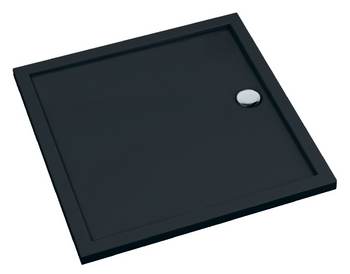 Brodzik akrylowy Sharper Black Mat 80x80x4,5 cm, kwadratowy 3S.S2K-8080/C/MG