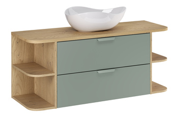 Zestaw meblowy 120cm z blatem i umywalką nablatową Cloud set-asg b cremona 120cm lrsm un cloud