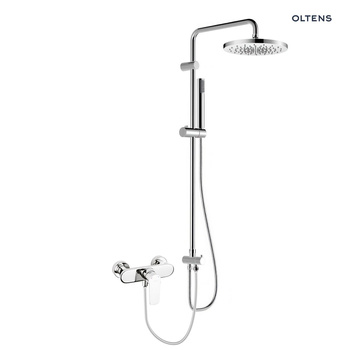 Oltens Vernal zestaw prysznicowy z baterią prysznicową ścienną chrom 36053100