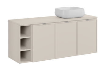 Zestaw mebli łazienkowych Bella Cashmere 140cm z blatem i umywalką nablatową Nika – set-bc b cashmere 140cm un nika wh