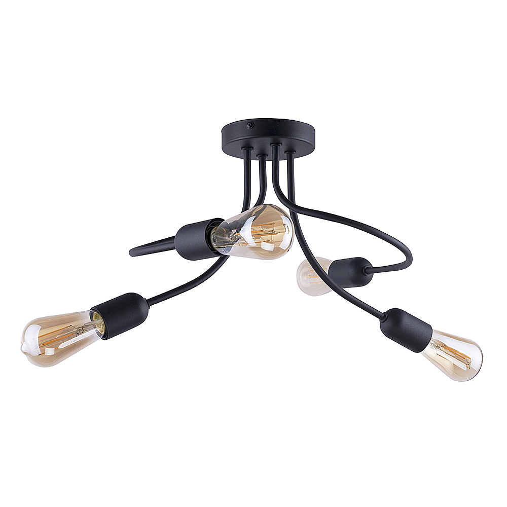 Lampa sufitowa Loft z arwkami 4x60W E27 metal czarny FADO 2583 TK Lighting