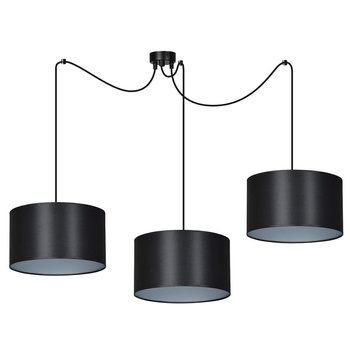 Lampa do salonu Glamour czarny/złoty 3x60W 185/3 ROTO 3