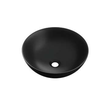 Luqa umywalka nablatowa 40 cm okrągła, czarny mat