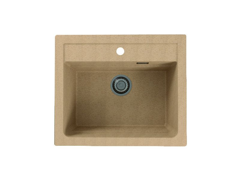 Zlewozmywak ATROX 30 59 x 50 cm beżowy + syfon POP-UP 3 1/2 1131994