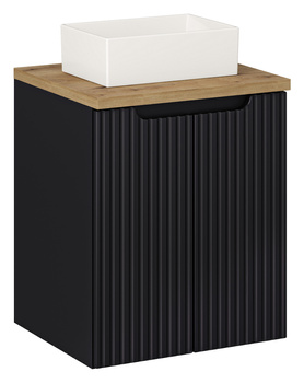 Zestaw mebli łazienkowych Nova Black 50cm z blatem i umywalką nablatową Gaja – set-nob b oak 50cm d un gaja 35