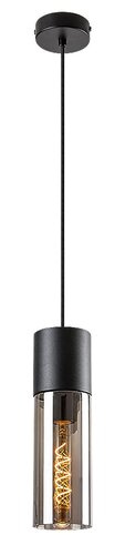 72051 Ronno Lampa wisząca IP20 czarna E27 1x MAX 25W