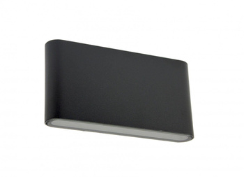 Kinkiet zewnętrzny dwustronny na elewacje LED 2x6W czarny SLIM M1016 Su-Ma