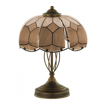 Witrażowa lampka nocna WITRAŻ 10658 BRĄZ