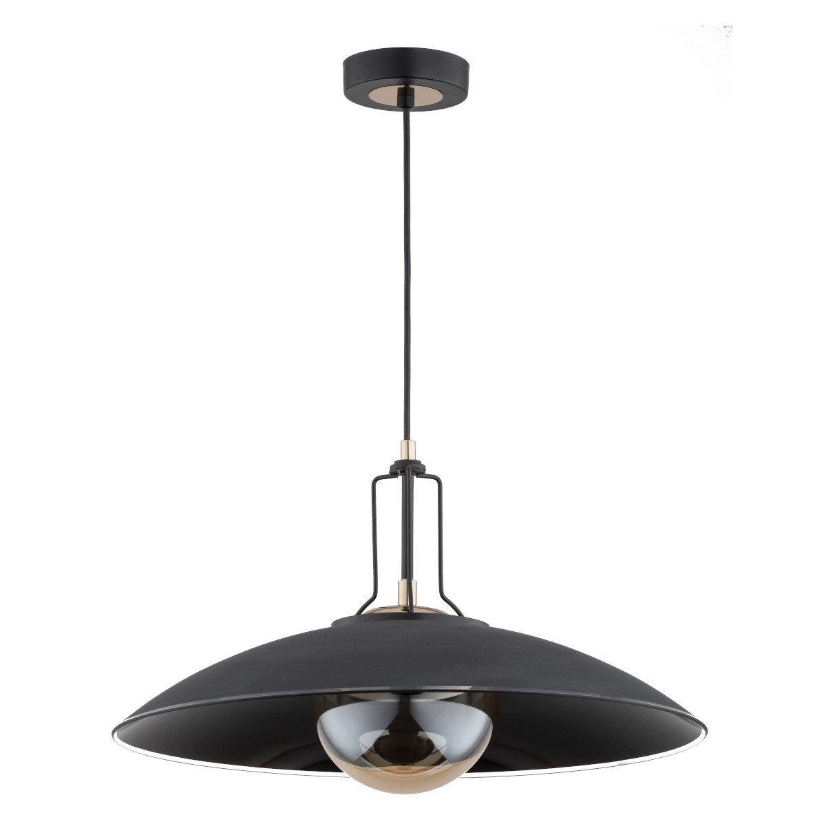 Lampa wisząca z dużym kloszem AURUS 60969 CZARNA