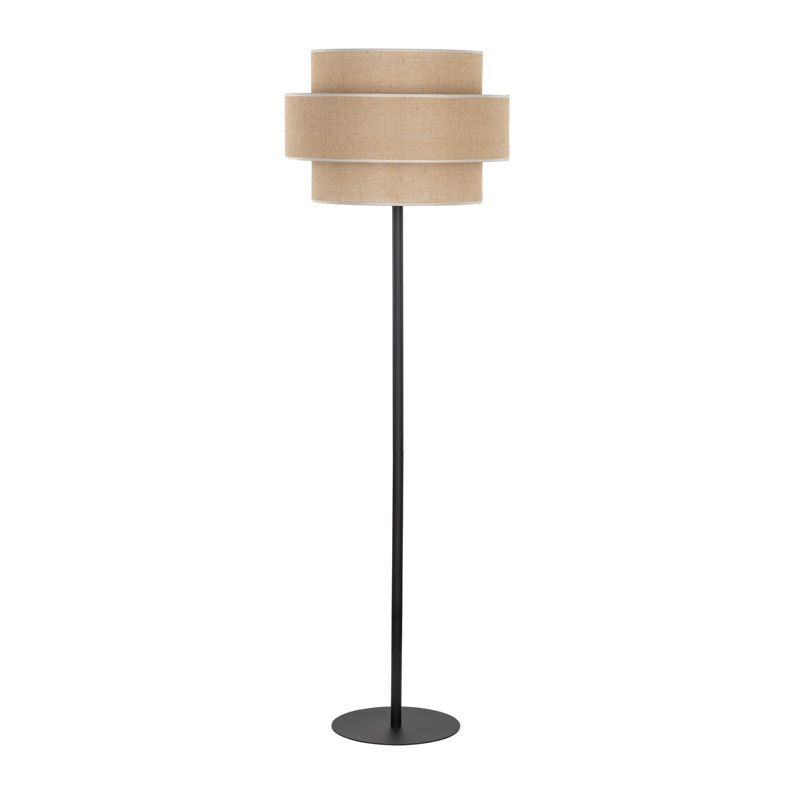 Lampa wolnostojca czarny/beowy 15W CALISTO JUTA 5405