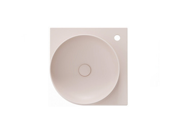 Umywalka ceramiczna Ravak cienkościenna Yard 45 cm C z otworem Alabaster Pink XJX0G245000