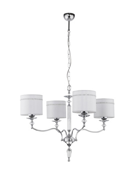 HILTON klasyczny żyrandol chromowany 4-punktowy abażur 1425