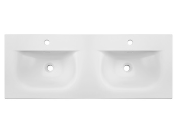 Umywalka meblowa dwukomorowa 120cm sky 1 120d dp matt white ( e-8099-120d )