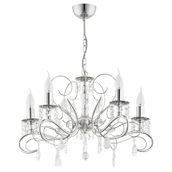 Szykowany żyrandol ASTOR 21585 SREBRNY