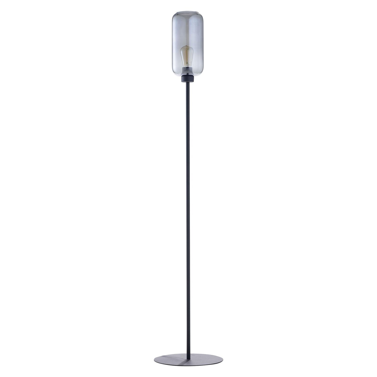 Lampa stojca podogowa metalowa z szkem grafitowy LOFT E27 MARCO 5052