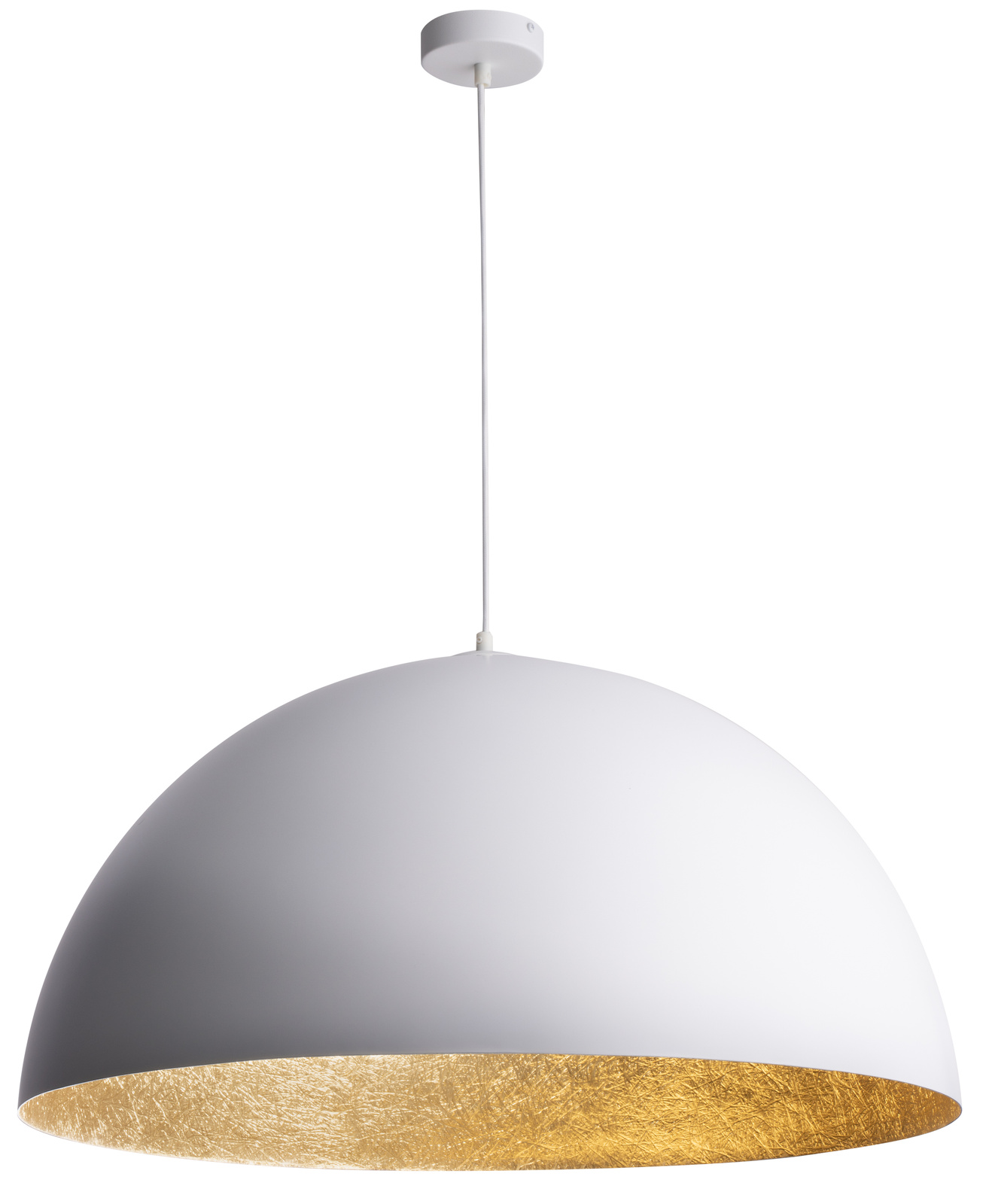 Lampa wiszca klosz 70cm biaa/zota 1xE27 Sigma Sfera 30133