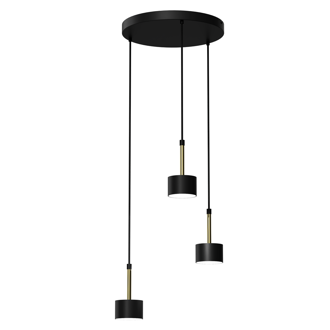 Lampa wiszca ARENA BLACK/GOLD 3xGX53