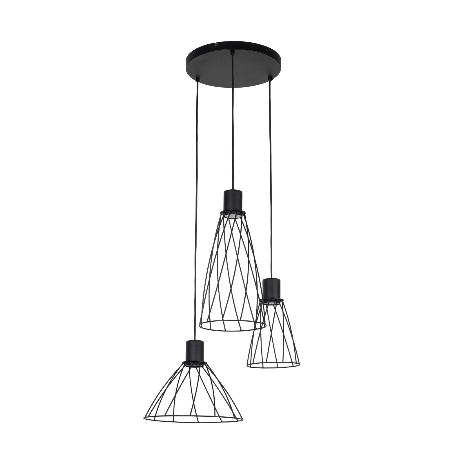 Lampa wisząca potrójna druciana Modesto Black 10187 TK Lighting