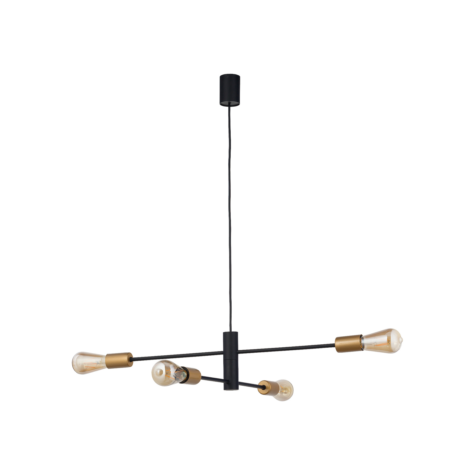 Lampa wiszca 4-punktowa, czarna/metal, salon/jadalnia ROTOR IV Nowodvorski 7935