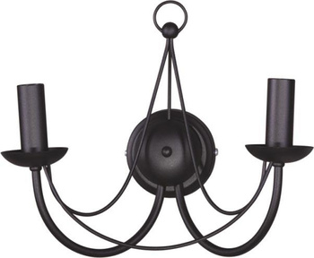 Kinkiet , świecznik podwójny czarny PerseoK-3527