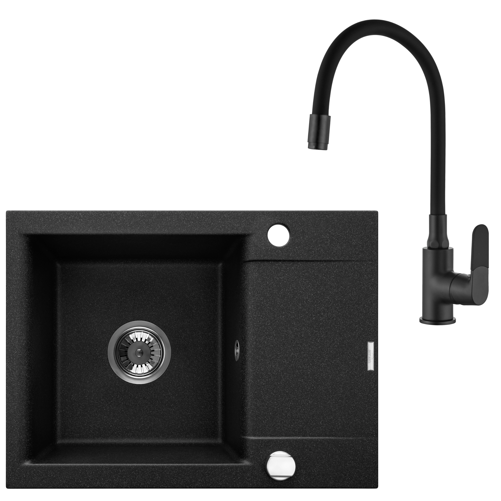 ZLEWOZ GRANIT 1K TESALIA W ZES Z CZARN� BZ JOGA PLUS SYF CHR Z KR�T OC