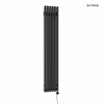 Oltens Stang (e) grzejnik łazienkowy 180x31,5 cm elektryczny czarny mat 55118300