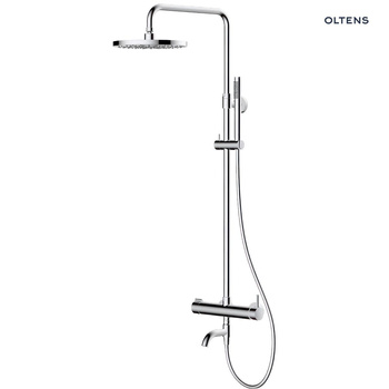 Oltens Molle Numa zestaw wannowo-prysznicowy ścienny z deszczownicą chrom 36506100