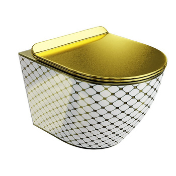 Miska wisząca WC Sofi Slim Checked Gold