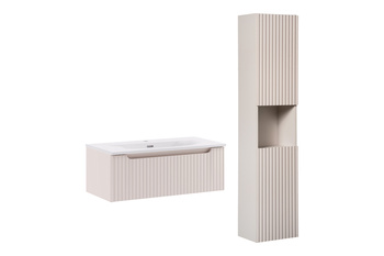 Zestaw meblowy 80cm z umywalką meblową SKY i szafką wysoką set-noc 80cm 1s sky 3 hc